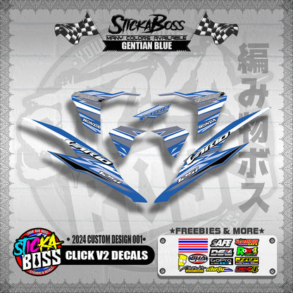 CLICK V2 DECALS ( 2024 CUSTOM DESIGN 001 )【WITH FREEBIES】