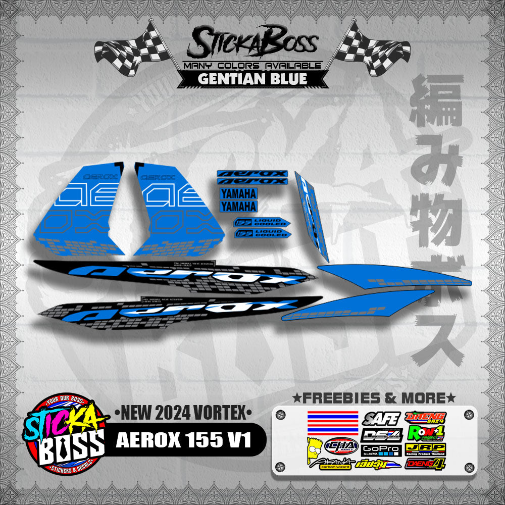 AEROX 155 V1 DECALS ( NEW 2024 VORTEX )【WITH FREEBIES】