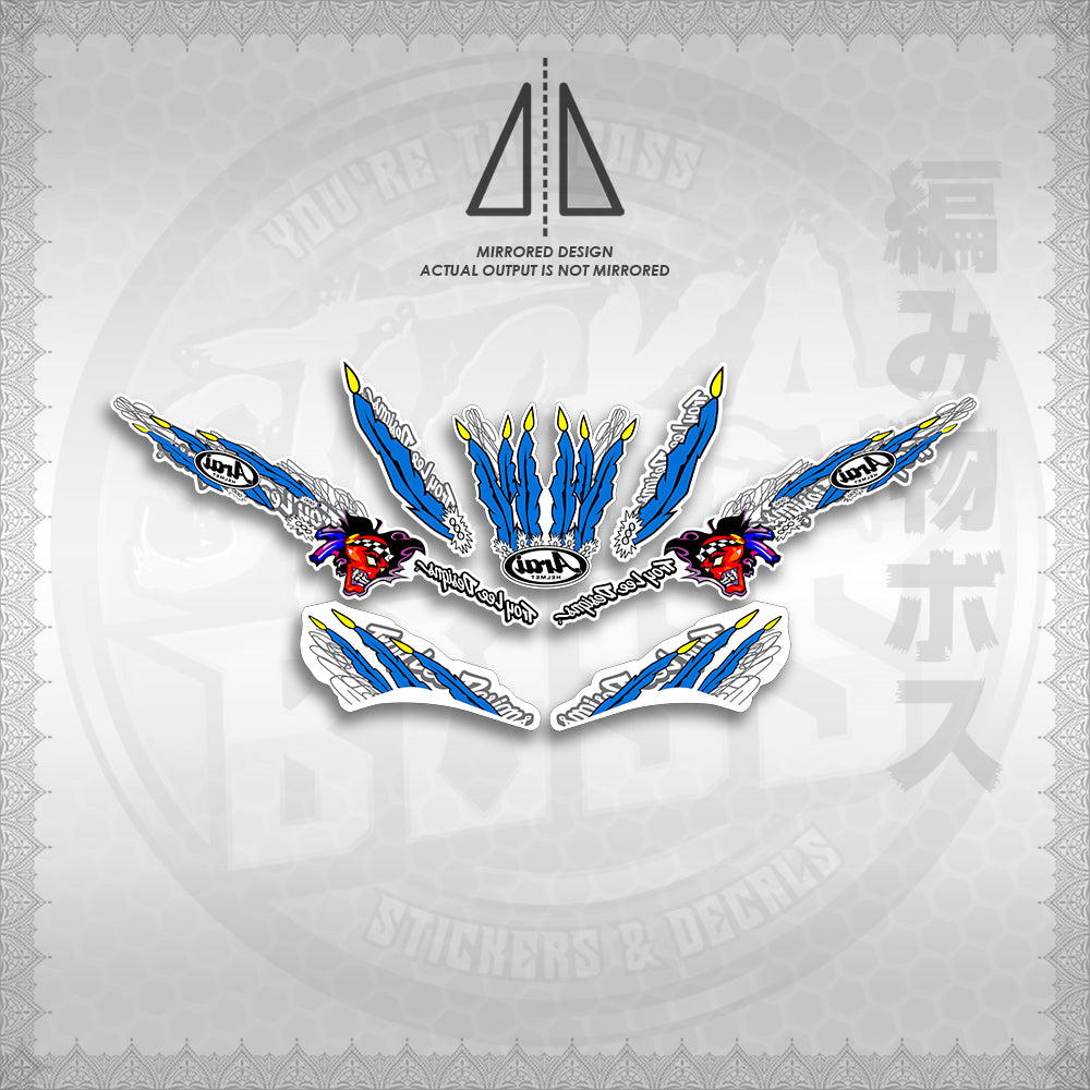 STICKER DECALS for MIO SPORT SMILE FOR WHITE (MSPSTARAP) By STICKABOSS (SOFIE LAMINATED WATERPROOF)