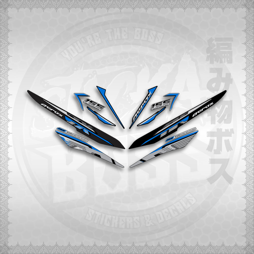 STICKER DECALS for AEROX 155 V1 (NESPGR) By STICKABOSS (SOFIE LAMINATED WATERPROOF)
