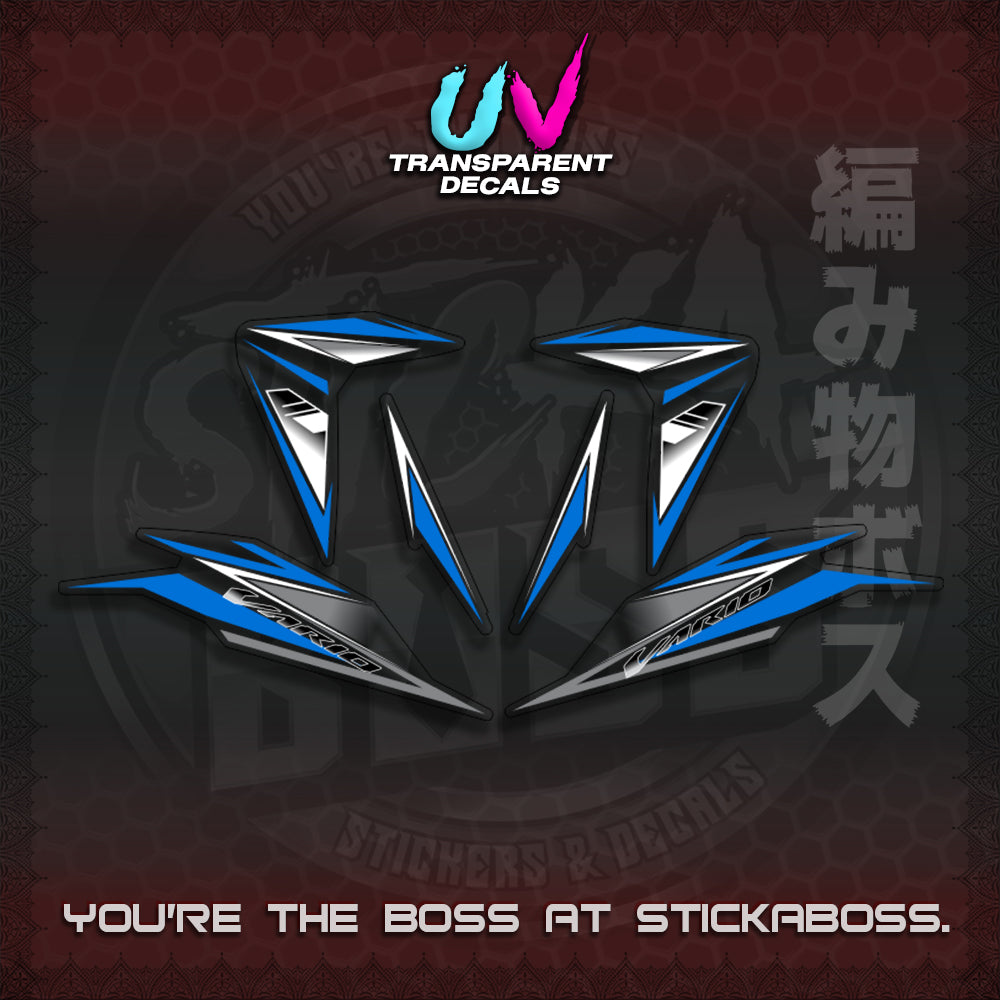 【PREMIUM UV PRINT】CLICK 125 V3 INDO CONCEPT ( TRANSPARENT SLASH BLADE VARIO ) STICKER DECALS By STICKABOSS