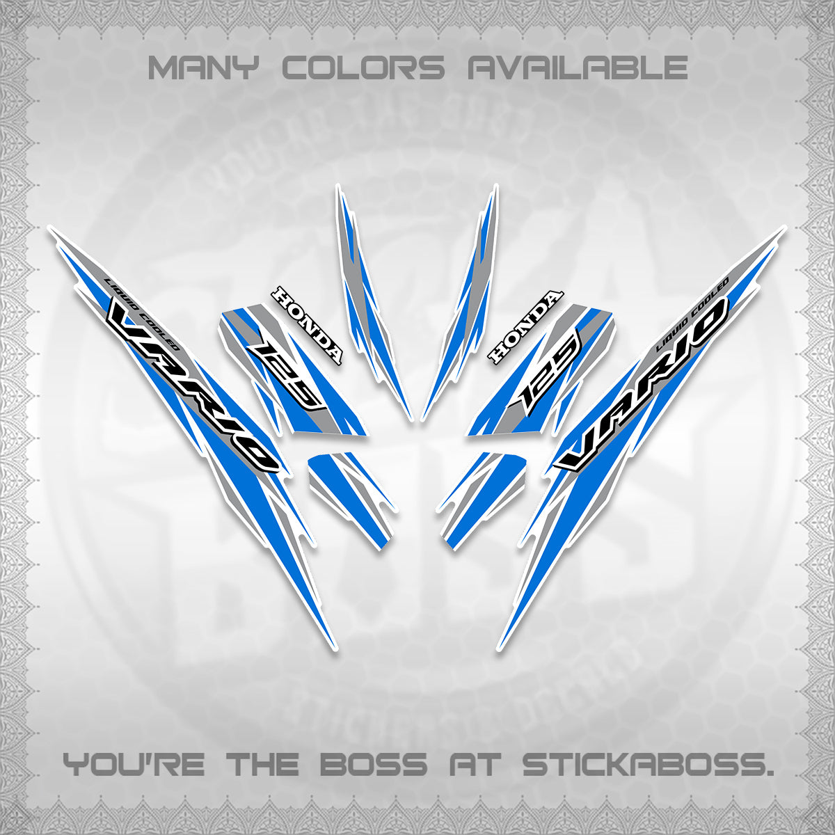CLICK 125 V3 INDO FOR WHITE DECALS (2024 SV 22-A1 STYLE) STICKER KITS By STICKABOSS