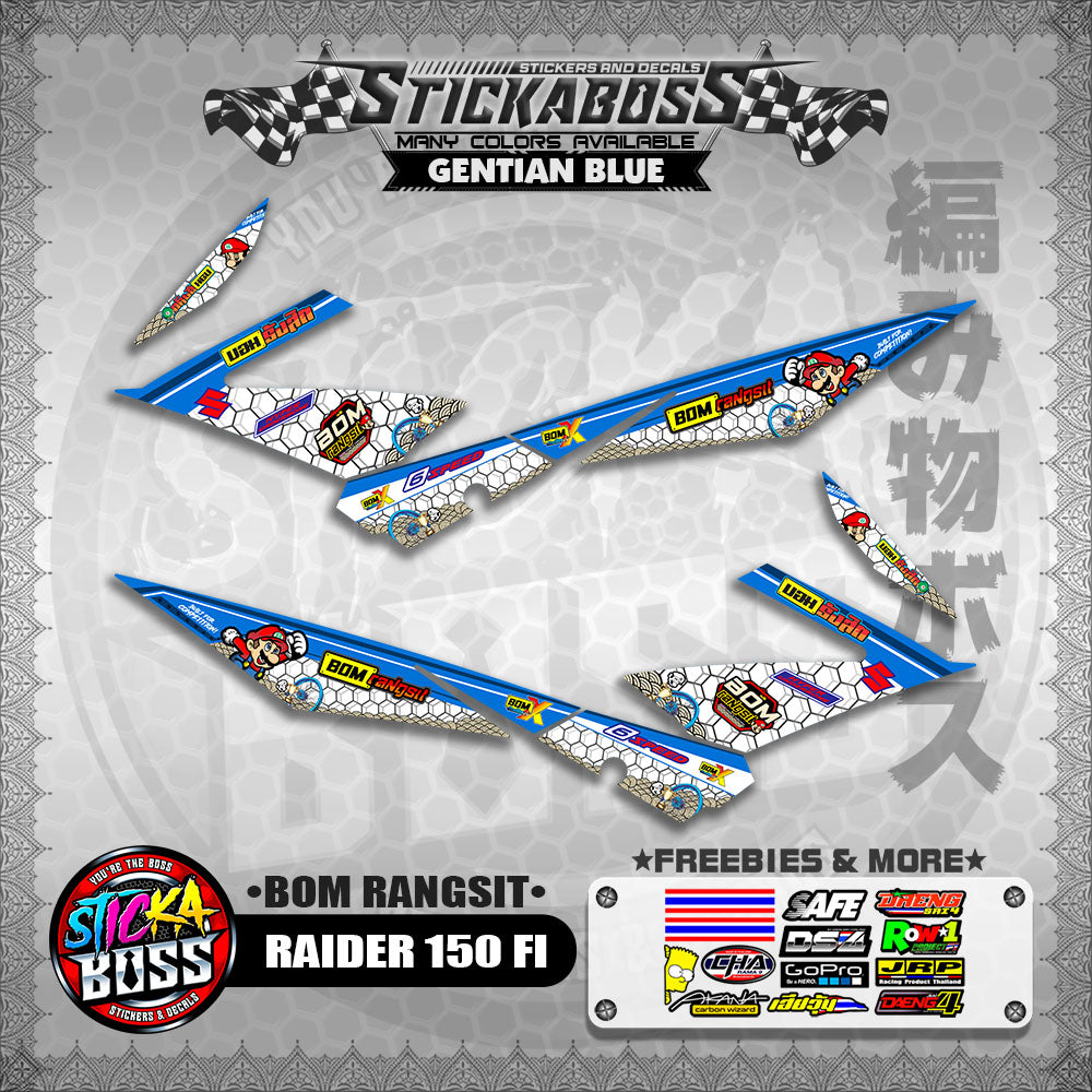RAIDER 150 FI INDO DECALS ( BOM RANGSIT )【WITH FREEBIES】