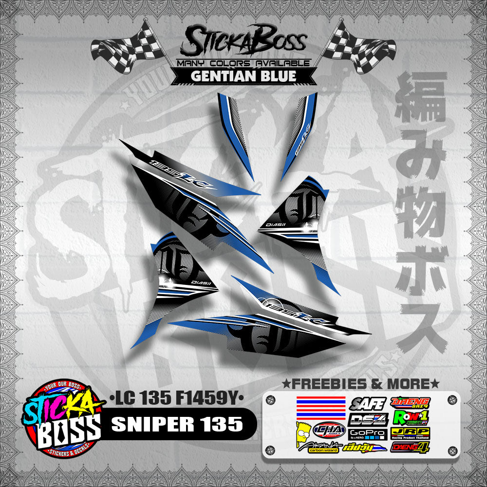 SNIPER 135 DECALS ( LC 135 F1459Y )【WITH FREEBIES】