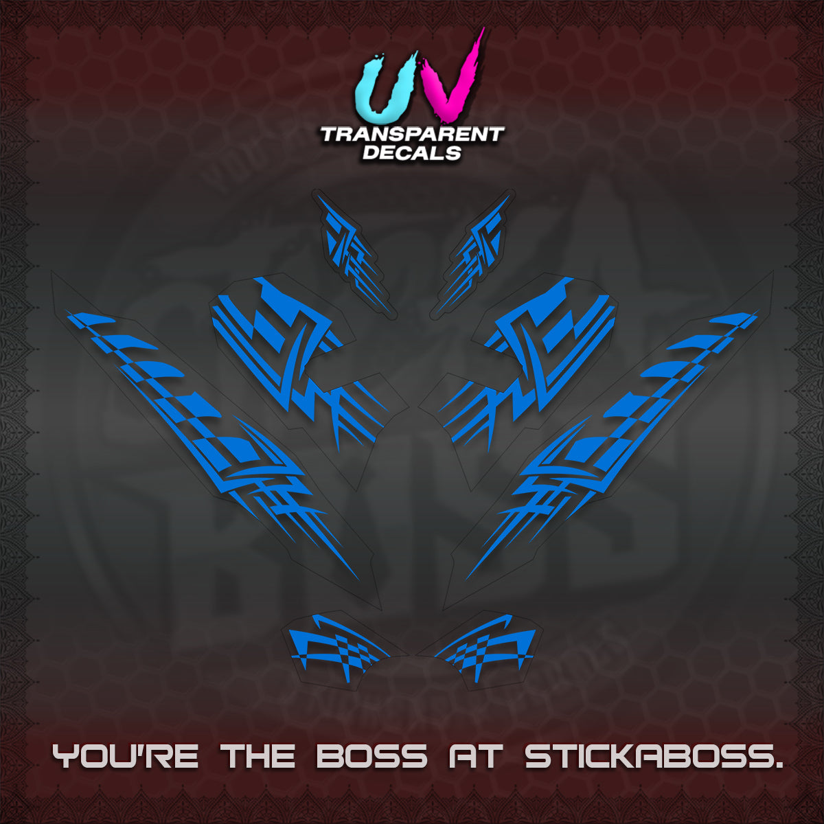CLICK 125 V3 VARIO INDO-MALAY UV TRANSPARENT DECALS (2026 TRIBAL LINES DESIGN) STICKER DECALS By STICKABOSS