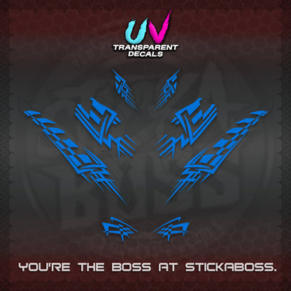 CLICK 125 V3 VARIO INDO-MALAY UV TRANSPARENT DECALS (2026 TRIBAL LINES DESIGN) STICKER DECALS By STICKABOSS