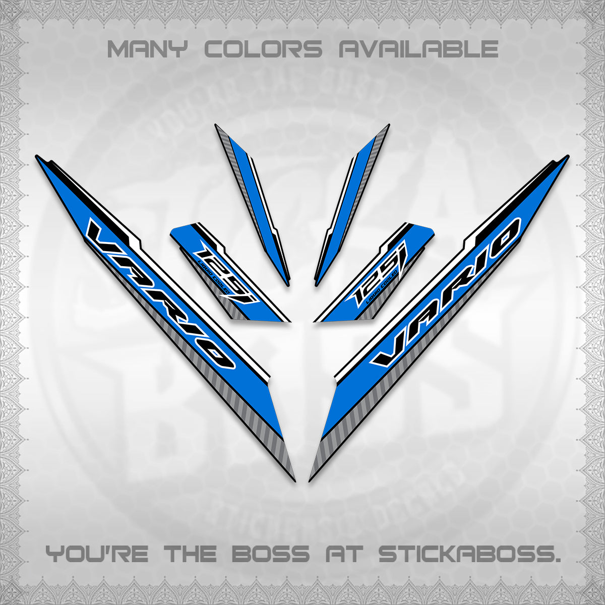 CLICK 125 V3 VARIO DECALS (2024 SV 12-A1 STYLE) STICKER DECALS By STICKABOSS