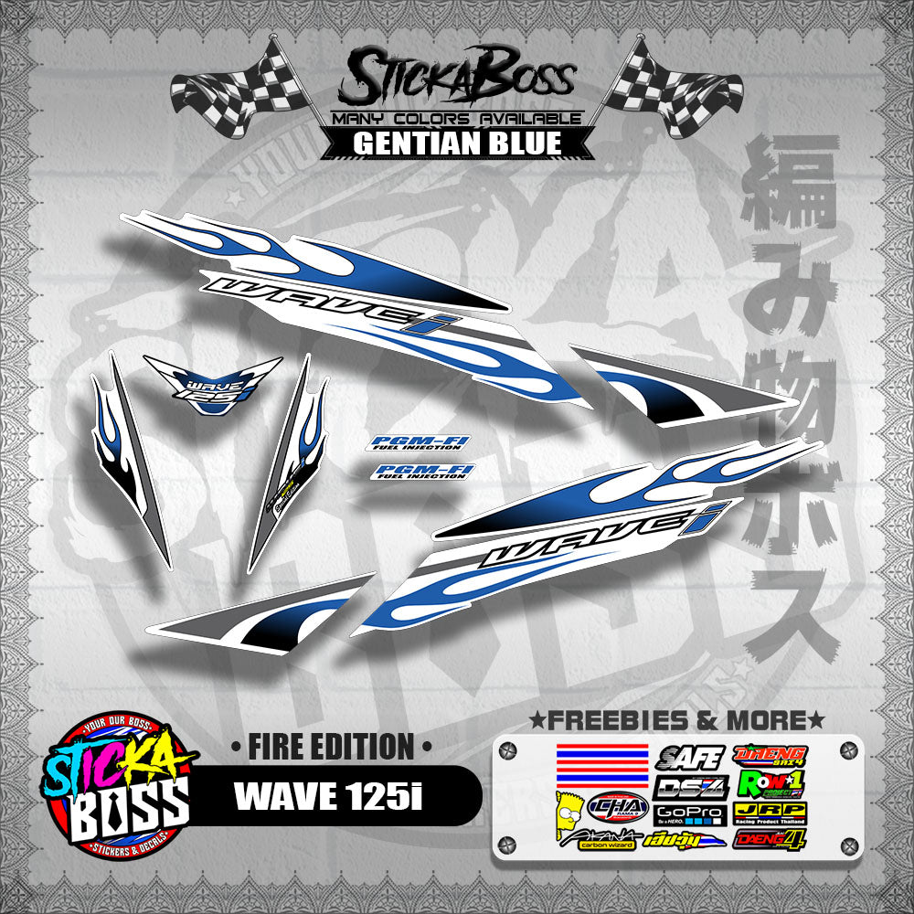 WAVE 125i DECALS ( FIRE EDITION )【WITH FREEBIES】