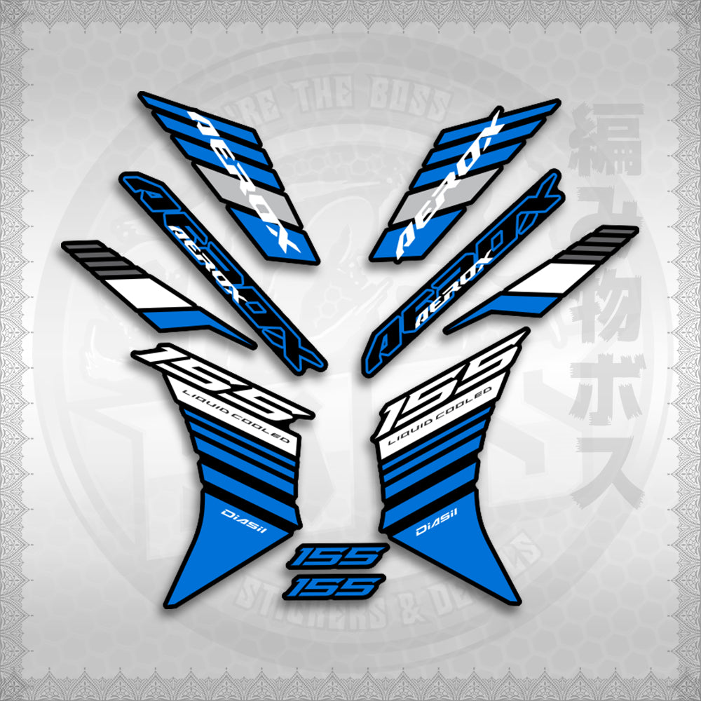 STICKER DECALS for AEROX V3 ALPHA TURBO INDO (AV3BAST) By STICKABOSS (SOFIE LAMINATED WATERPROOF)