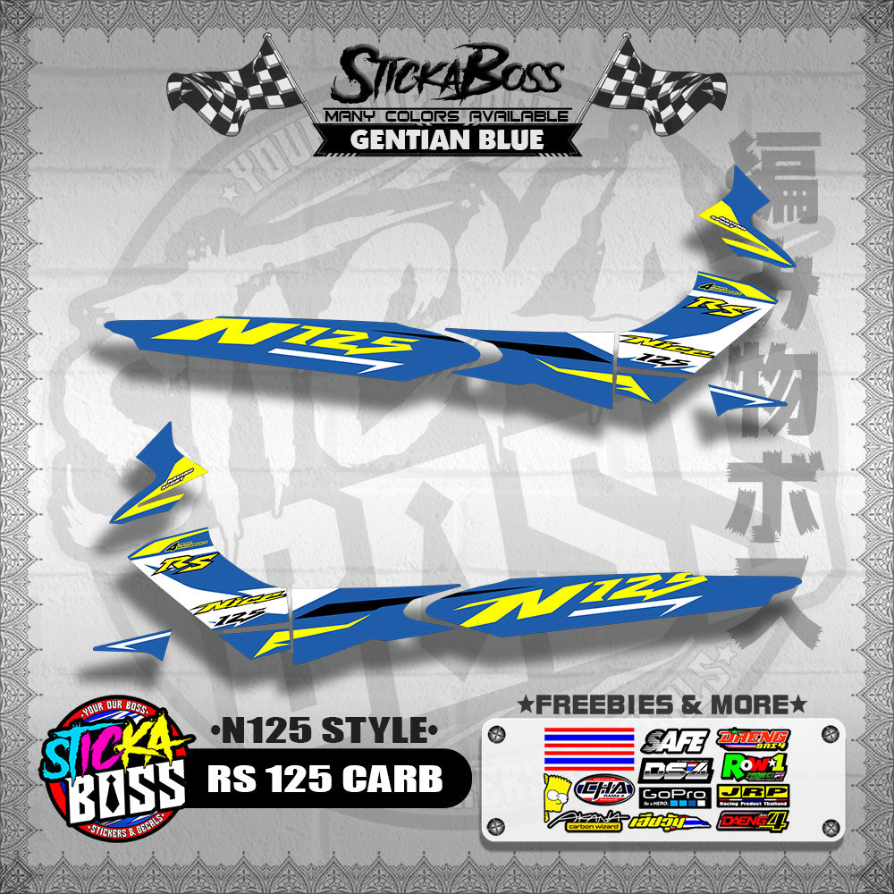 RS 125 CARB DECALS ( N125 STYLE )【WITH FREEBIES】