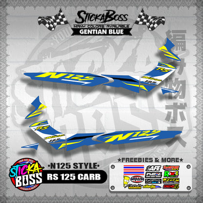 RS 125 CARB DECALS ( N125 STYLE )【WITH FREEBIES】