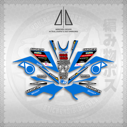 STICKER DECALS for SNIPER 155 MALAYSIAN (S155PEMOSRED) By STICKABOSS (SOFIE LAMINATED WATERPROOF)