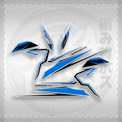 STICKER DECALS for CLICK 125 V3 (CV3VAVRDEFOWH) By STICKABOSS (SOFIE LAMINATED WATERPROOF)