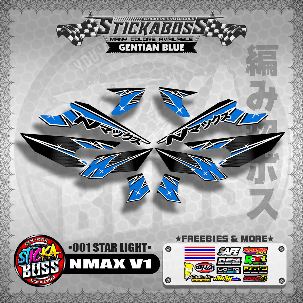 NMAX V1 STICKER DECALS ( 001 STAR LIGHT )【WITH FREEBIES】