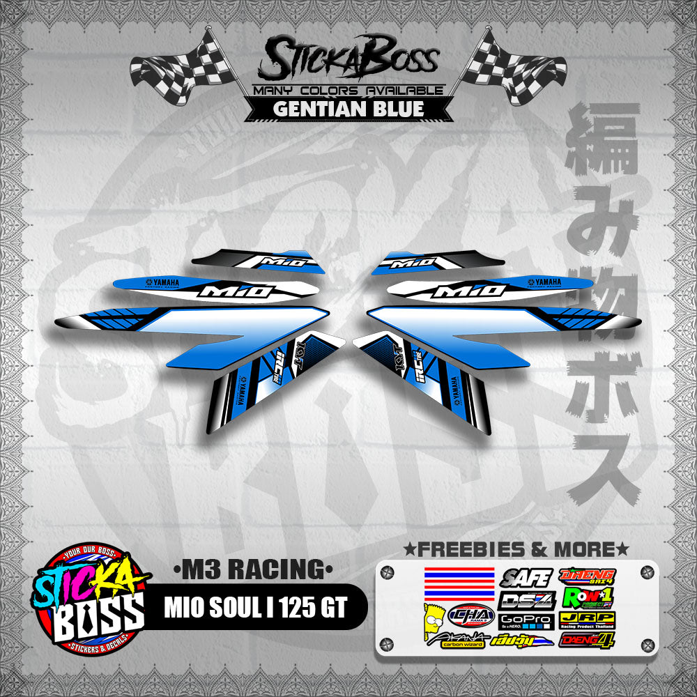 MIO SOUL I 125 GT DECALS ( M3 RACING )【WITH FREEBIES】