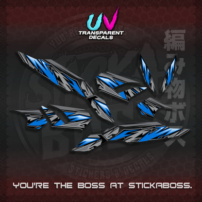 CLICK V3 INDO MALAY CONCEPT ( TRANSPARENT STRIPING NEW CUSTOM DESIGN ) STICKER DECALS By STICKABOSS