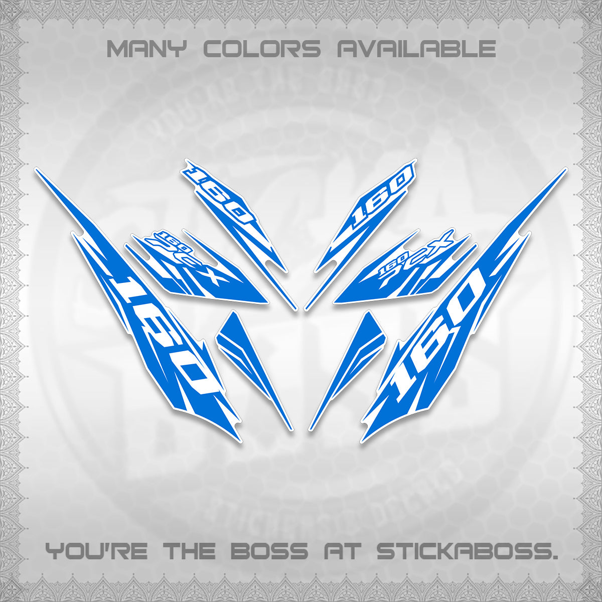 PCX 150 160 INDO FOR WHITE DECALS (2026 NEW 08 DESIGN) STICKER DECALS By STICKABOSS