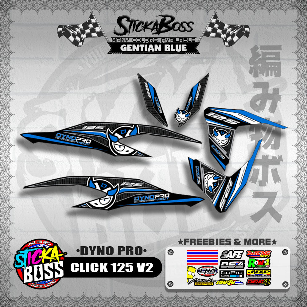 CLICK 125 V2 DECALS ( DYNO PRO )【WITH FREEBIES】