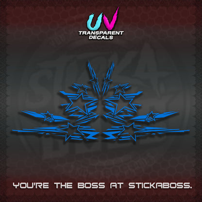 AEROX V3 INDO UV TRANSPARENT DECALS (0006 NEW STAR EDITION)STICKER DECALS By STICKABOSS
