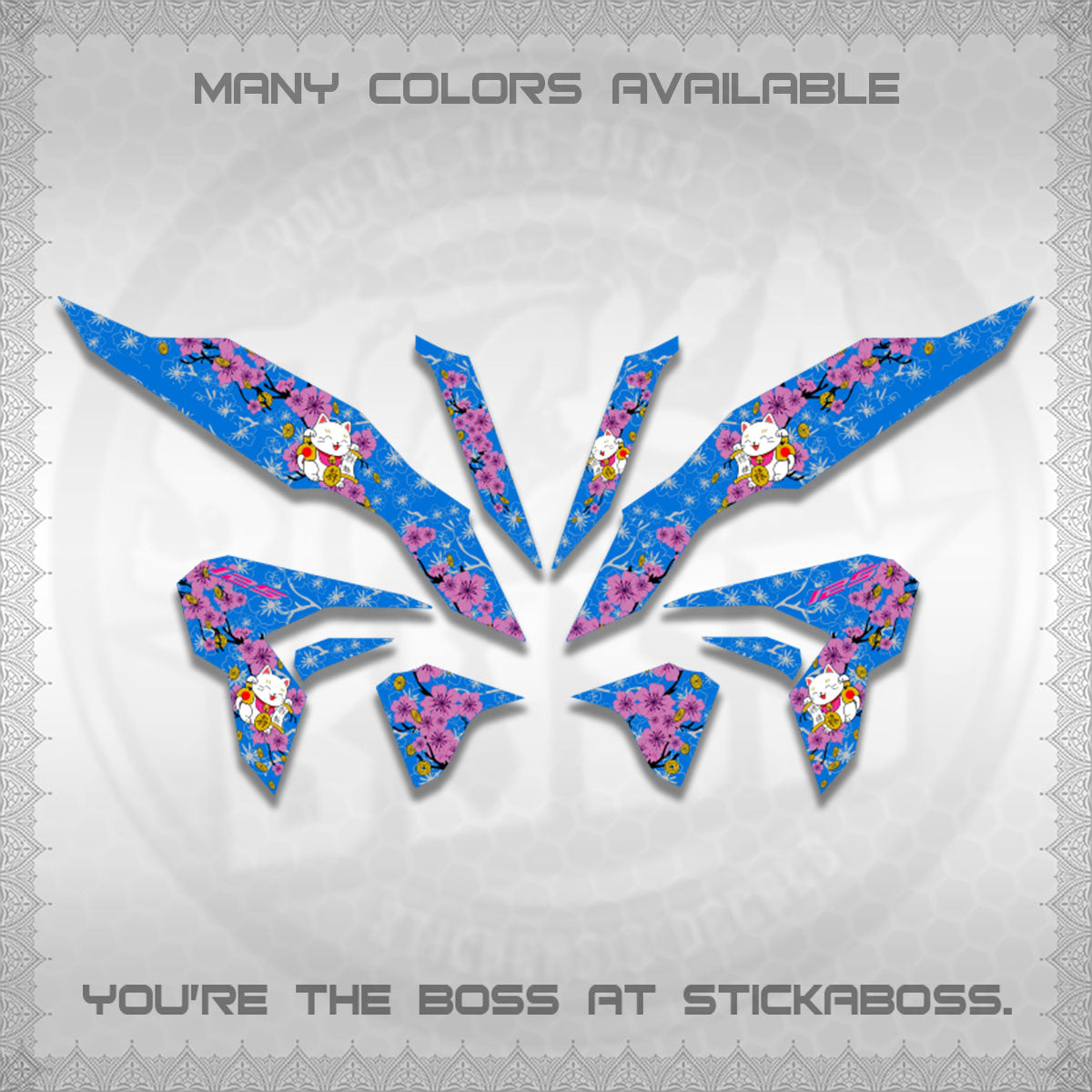 CLICK 125 V3 DECALS (LUCKY CAT SAKURA)STICKER DECALS By STICKABOSS
