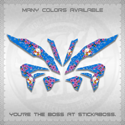 CLICK 125 V3 DECALS (LUCKY CAT SAKURA)STICKER DECALS By STICKABOSS