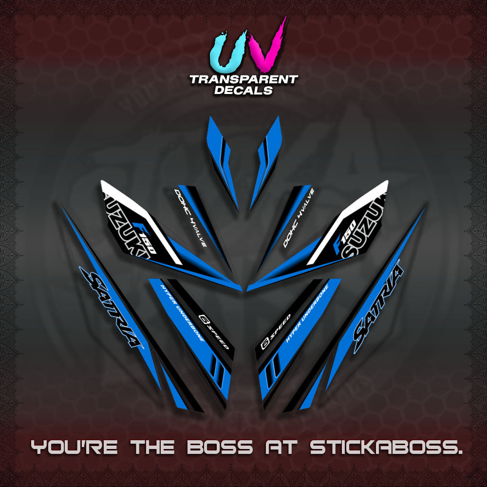 【PREMIUM UV PRINT】TRANSPARENT RAIDER 150 Fi SATRIA DECALS (2026 NTN N22)STICKER By STICKABOSS
