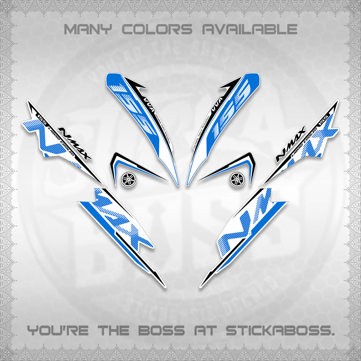 NMAX V1 THAI FOR WHITE DECALS (2020 DESIGN) STICKER DECALS By STICKABOSS