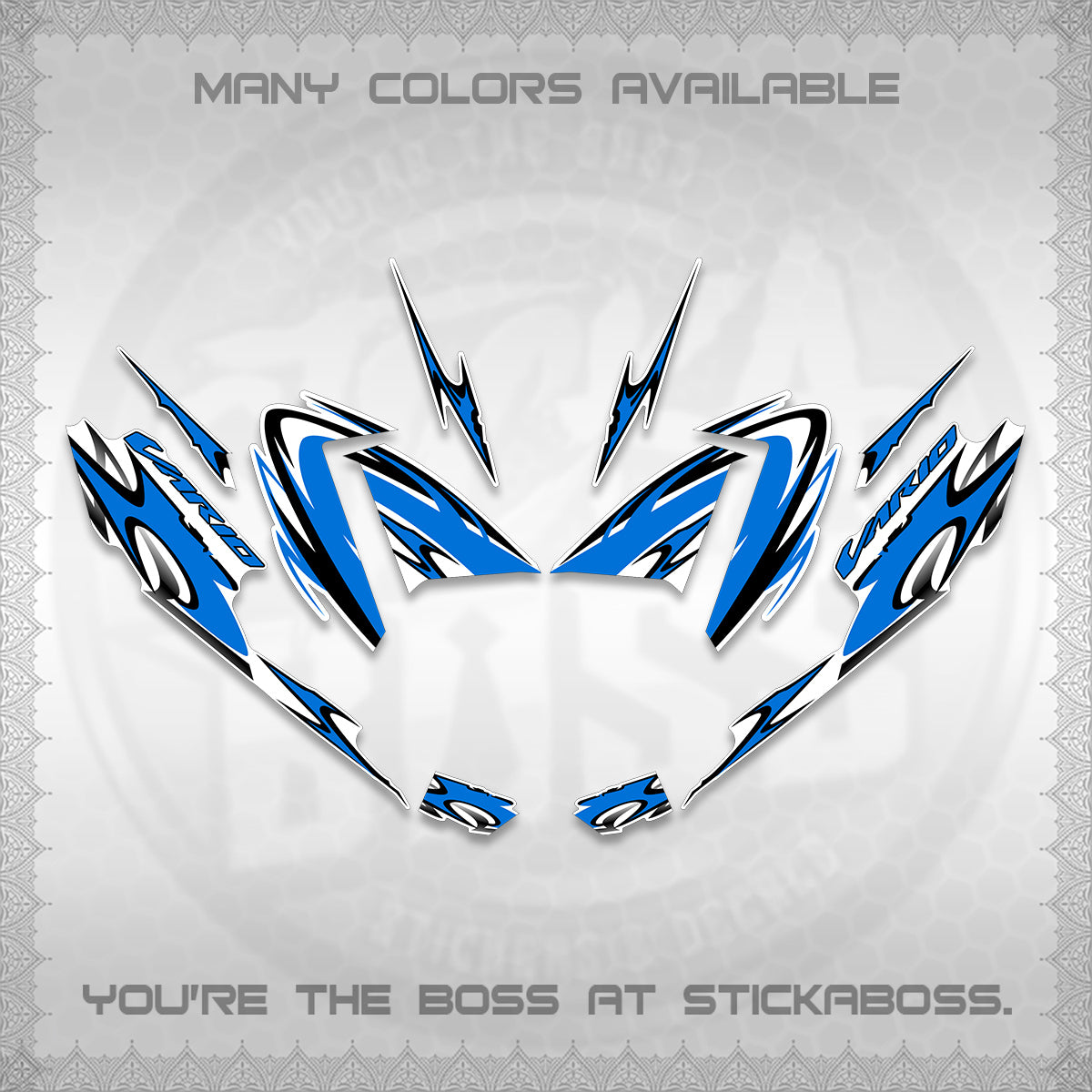 CLICK 125 V4 VARIO STRIPING FOR WHITE DECALS (2026 NEW LED DESIGN) STICKER DECALS By STICKABOSS