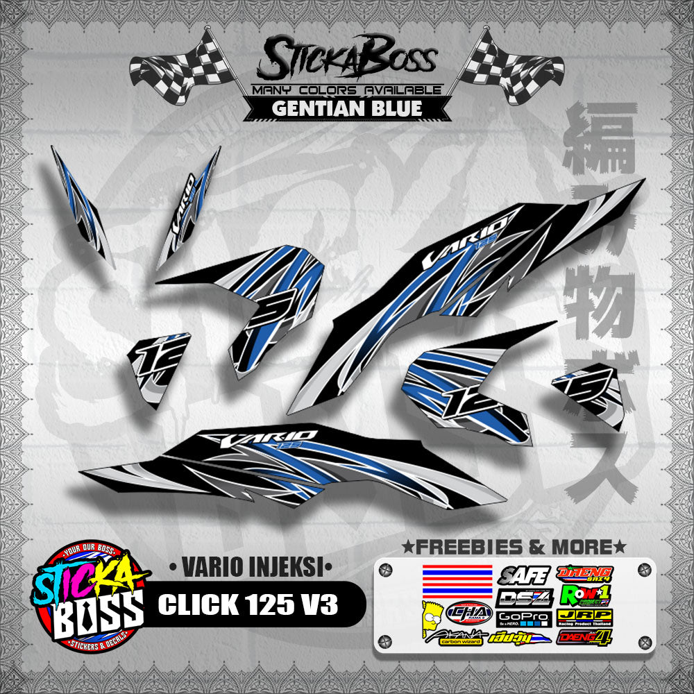CLICK 125 V3 DECALS ( VARIO INJEKSI )【WITH FREEBIES】