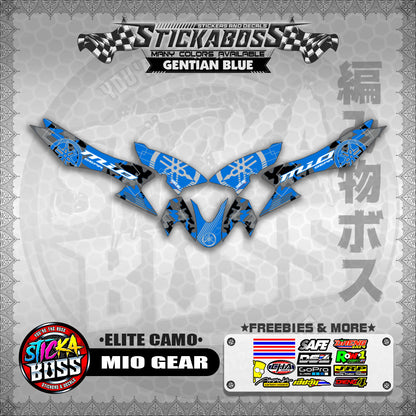 MIO GEAR STICKER DECALS ( ELITE CAMO )【WITH FREEBIES】