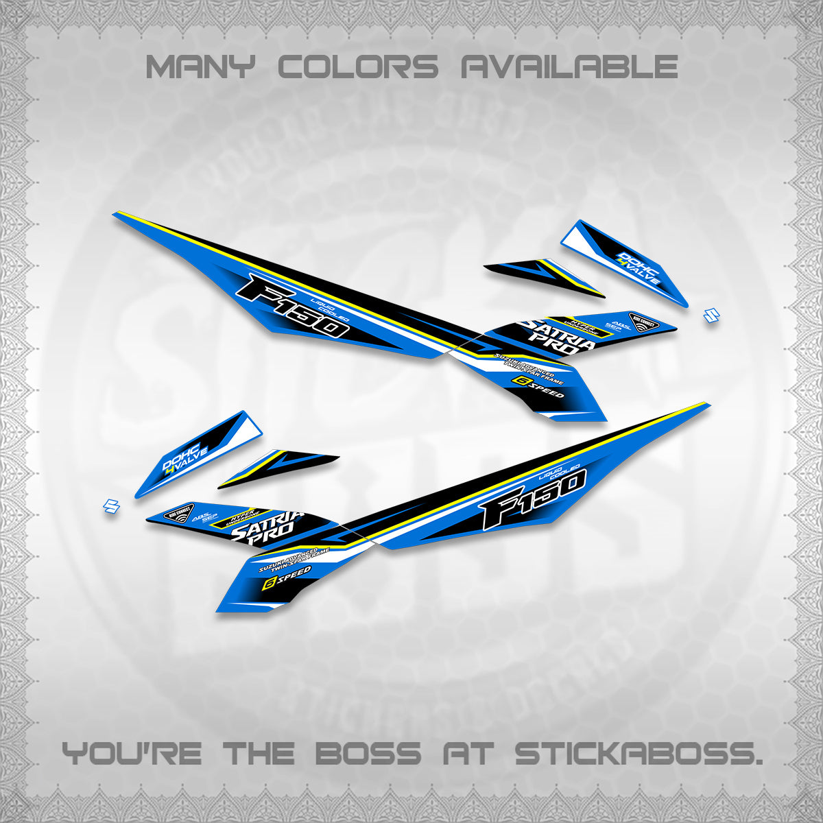 RAIDER 150 PRO SATRIA DECALS (NTN N07 DESIGN) STICKER DECALS BY STICKABOSS