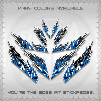 RAIDER 150 Fi FOR WHITE DECALS (API TERBARU VIRAL ELEGAN)STICKER DECALS BY STICKABOSS