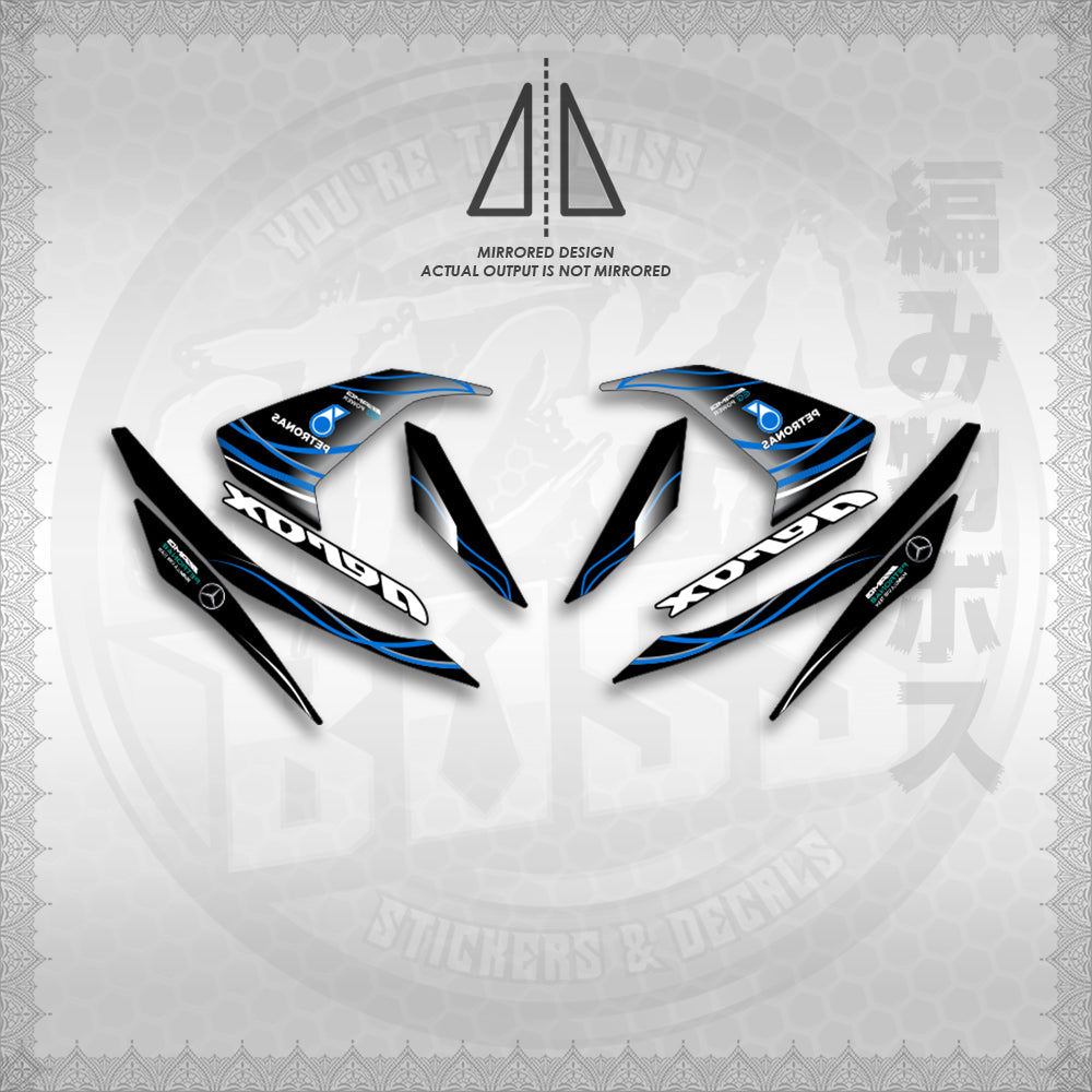 STICKER DECALS for AEROX 155 V1 (AV1MOLIPE) By STICKABOSS (SOFIE LAMINATED WATERPROOF)