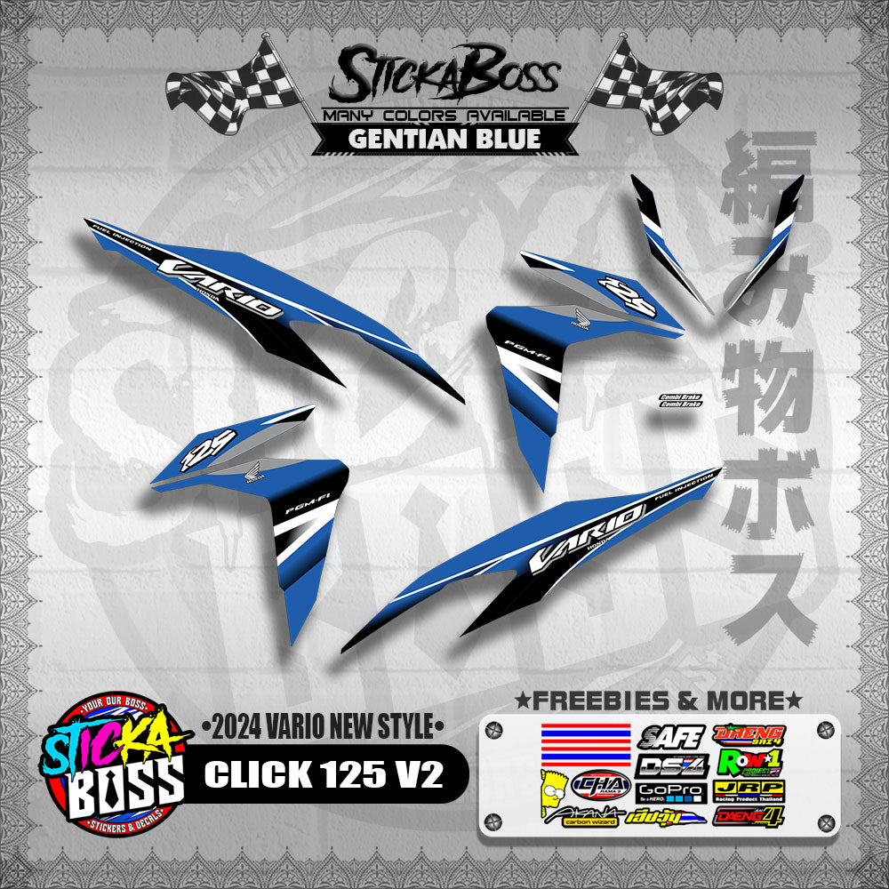 CLICK 125 V2 DECALS ( 2024 VARIO NEW STYLE )【WITH FREEBIES】