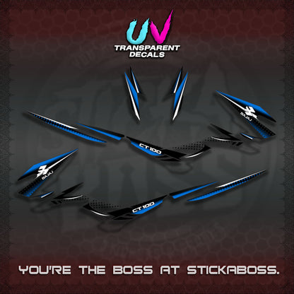 BAJAJ CT100 UV TRANSPARENT DECALS (PANTRA 2026 DESIGN)STICKER DECALS By STICKABOSS