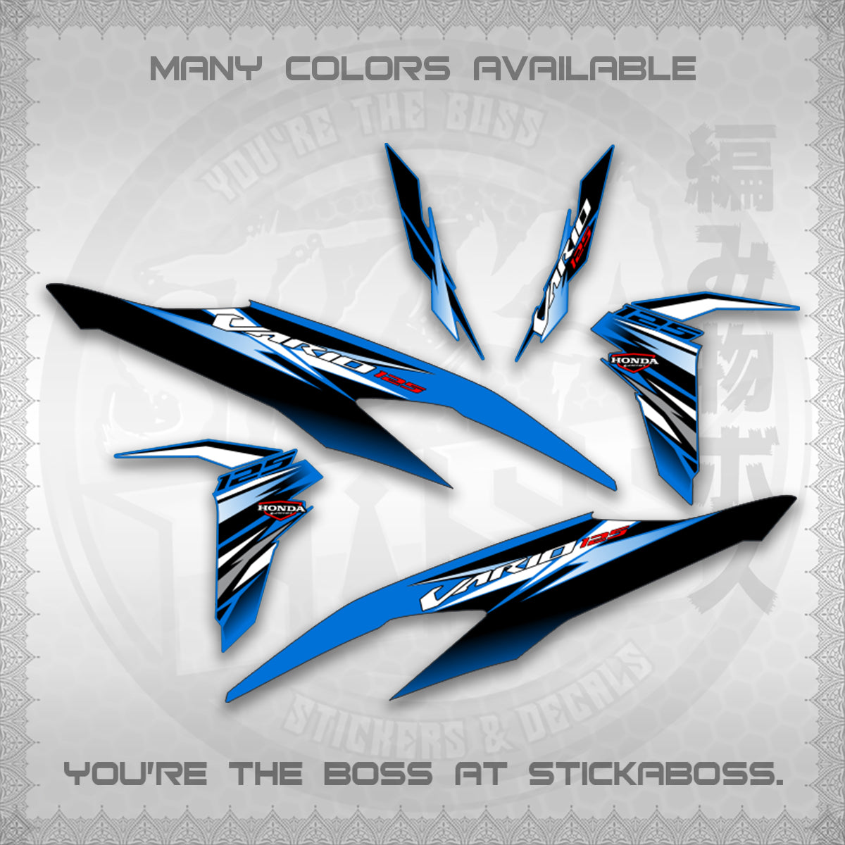 CLICK 125 V2 MALAY INDO CONCEPT ( VARIO STRIPING SLASH ) STICKER DECALS By STICKABOSS