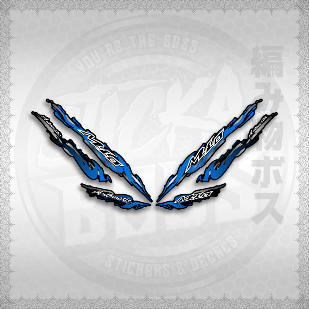 STICKER DECALS for MIO 1 / SMILE (MIR25SLCR) By STICKABOSS (SOFIE LAMINATED WATERPROOF)