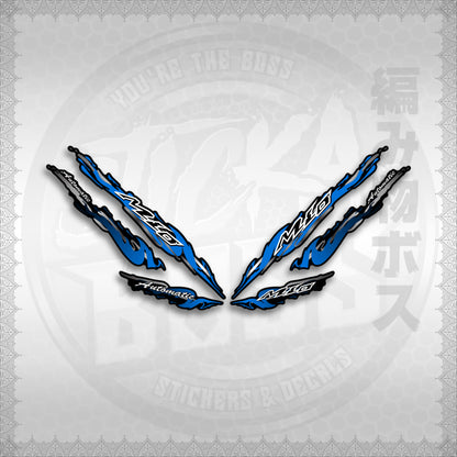 STICKER DECALS for MIO 1 / SMILE (MIR25SLCR) By STICKABOSS (SOFIE LAMINATED WATERPROOF)