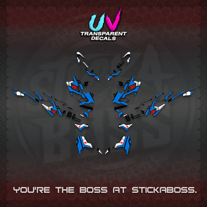 CLICK V3 VARIO UV TRANSPARENT DECALS (UNICORN GUNDAM DESIGN) STICKER DECALS By STICKABOSS