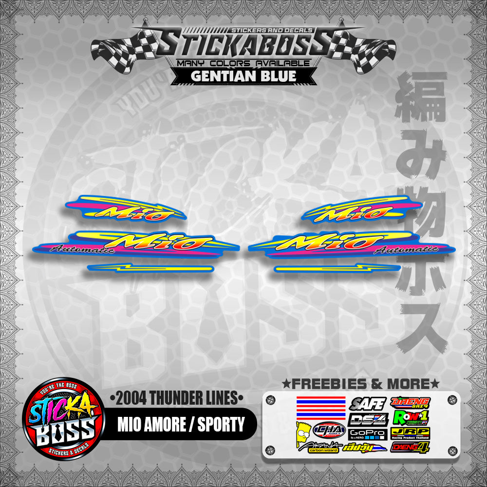 MIO AMORE / SPORTY STICKER DECALS ( 2004 THUNDER LINES )【WITH FREEBIES】