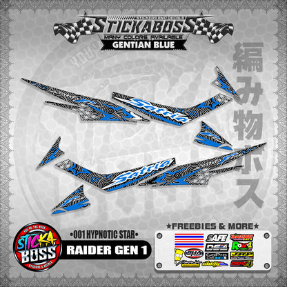 RAIDER GEN 1 MALAYSIAN STICKER DECALS (001 HYPNOTIC STAR)【WITH FREEBIES】