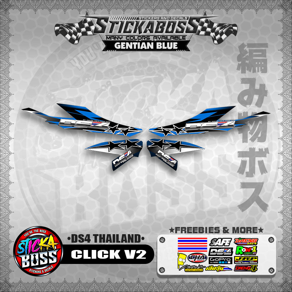 CLICK V2 STICKER DECALS ( DS4 THAILAND )【WITH FREEBIES】