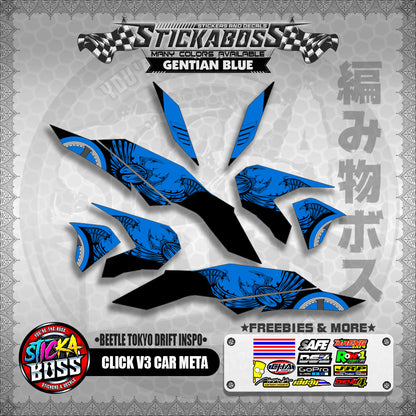 CLICK V3 CAR META DECALS ( BEETLE TOKYO DRIFT INSPO )【WITH FREEBIES】