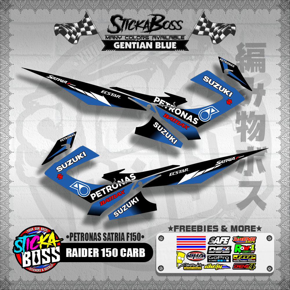 RAIDER 150 CARB DECALS ( PETRONAS SATRIA F150 )【WITH FREEBIES】