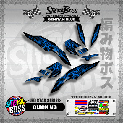 CLICK V3 DECALS ( LED STAR SERIES )【WITH FREEBIES】