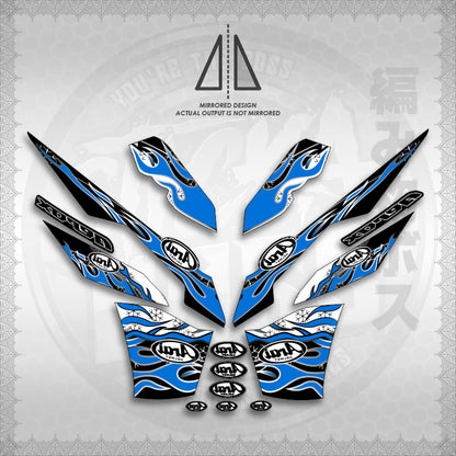 STICKER DECALS for AEROX V3 ALPHA TURBO INDO (AV3ARFISP) By STICKABOSS (SOFIE LAMINATED WATERPROOF)