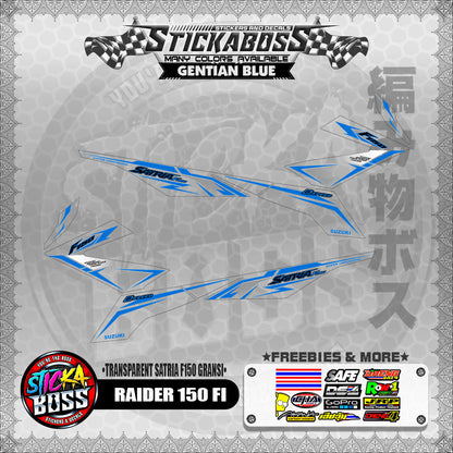 [ PREMIUM UV PRINT ] TRANSPARENT RAIDER 150 FI STICKER DECALS ( SATRIA F150 GARANSI )【WITH FREEBIES】