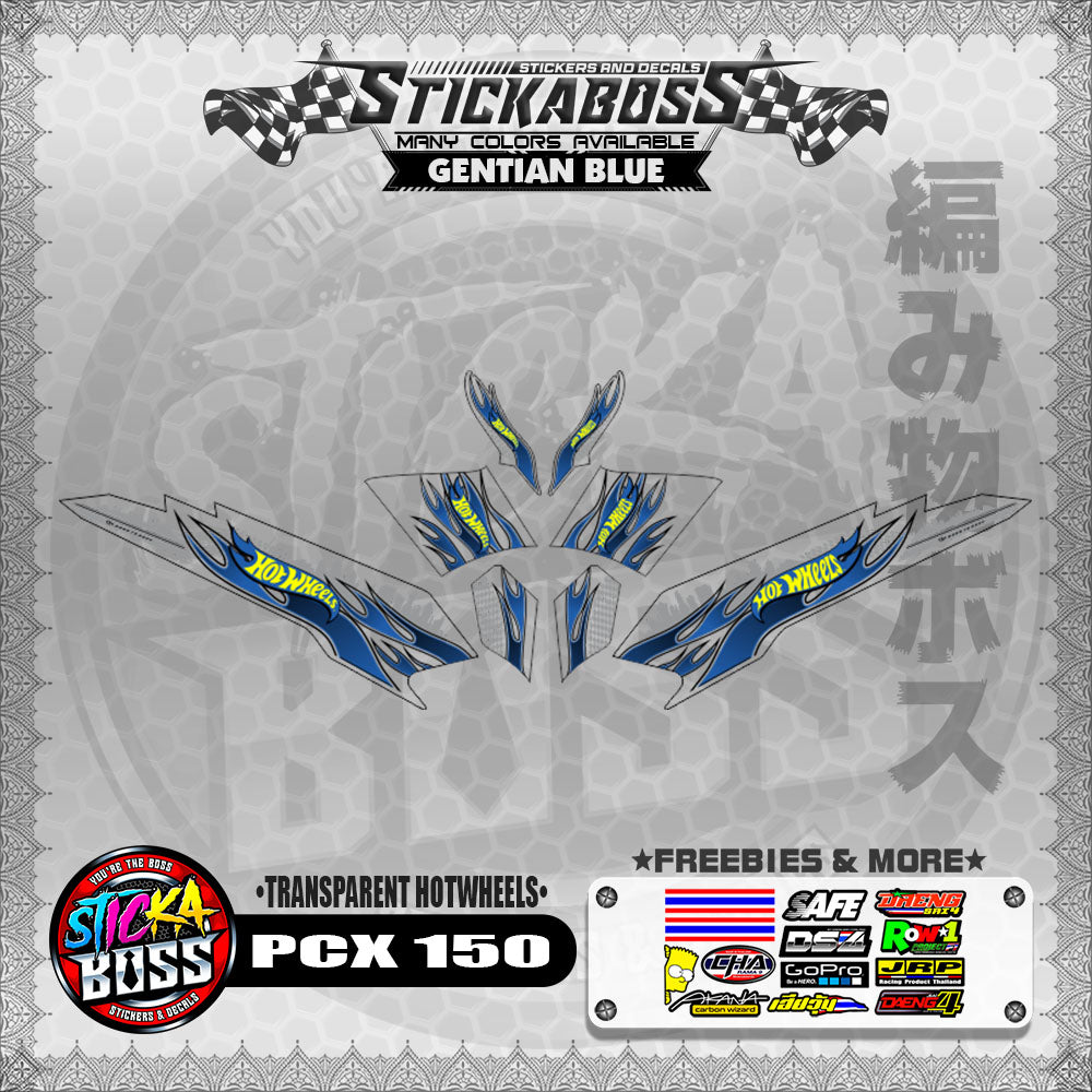 【PREMIUM UV PRINT】TRANSPARENT PCX 150 DECALS ( HOTWHEELS )【WITH FREEBIES】