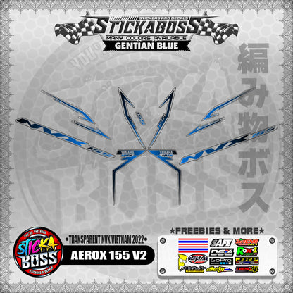 【PREMIUM UV PRINT】TRANSPARENT AEROX 155 V2 ( NVX VIETNAM 2022 DECALS )【WITH FREEBIES】