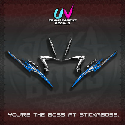 【PREMIUM UV PRINT】TRANSPARENT CLICK V2  VARIO DECALS(2026 CUSTOM 001 DESIGN)By STICKABOSS